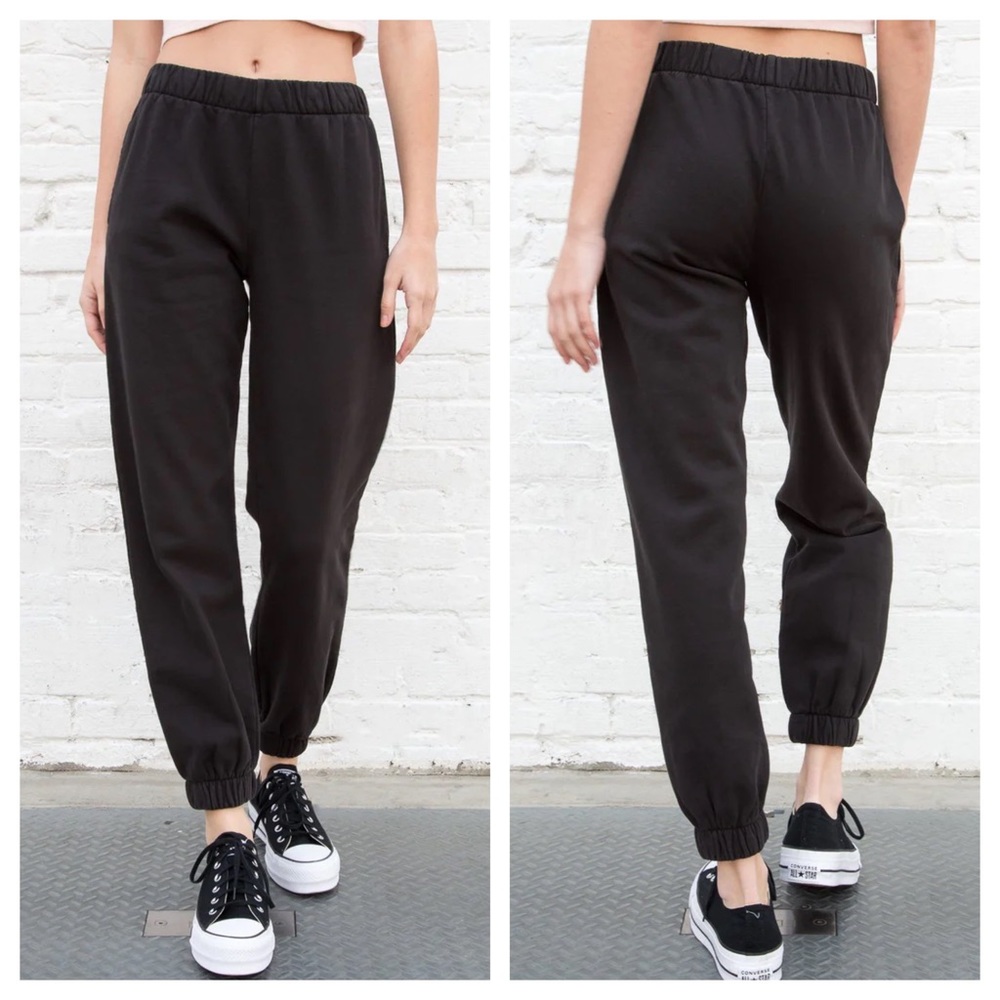 Brandy Melville Black Rosa Sweatpants